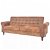 Sofá cama reclinable de madera con tapizado de ante sintético marrón 3 plazas Vida XL