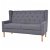 Sofá de 2 plazas de 140 cm color gris fabricado en madera y tapizado en tela Vida XL