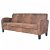 Sofá de tres plazas tapizado en cuero sintético de 183 cm en color marrón Vida XL