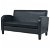 Sofá de dos plazas tapizado en cuero sintético acolchado 139 cm color negro Vida XL