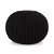 Puf tejido a mano de diseño circular y relleno de gomaespuma 50 cm color negro Vida XL