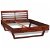 Estructura de cama fabricada en madera maciza de acacia 200x140 cm color marrón Vida XL