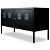 Mueble de tv industrial 118x60 cm puertas con llave con acabado en negro Vida XL