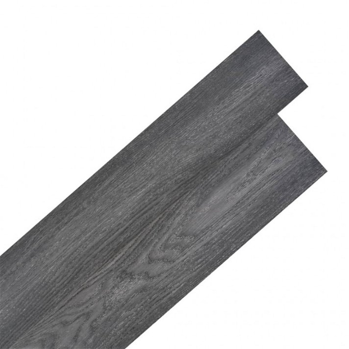 Conjunto de pavimentos autocolantes para piso em PVC de 2 mm de espessura preto e branco Vida XL