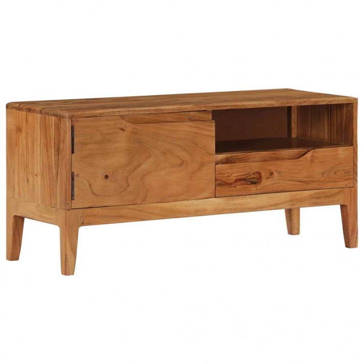 Mueble de tv 88x40x30 cm de madera de acacia con acabado en color marrón Vida XL