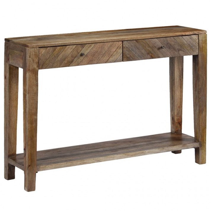 Grande table console au style rustique fabriquée en bois de manguier massif VidaXL