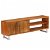 Mueble de tv 140x40x30 cm madera maciza con acabado de barniz en color marrón Vida XL