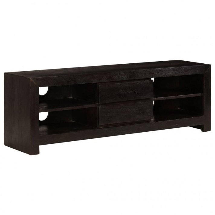 Mueble para TV fabricado en madera maciza de acacia 120 cm color marrón oscuro Vida XL