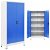 Armoire en métal pour bureaux bleu et gris 90 x 180 cm Vida XL