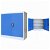 Armario de metal para oficina 90x90 cm azul y gris Vida XL