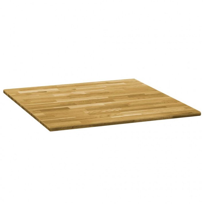 Superficie de mesa cuadrada madera maciza de roble VidaXL