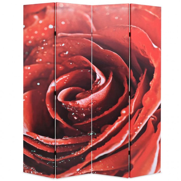 Biombo divisor plegable 160 cm rosa roja Vida XL