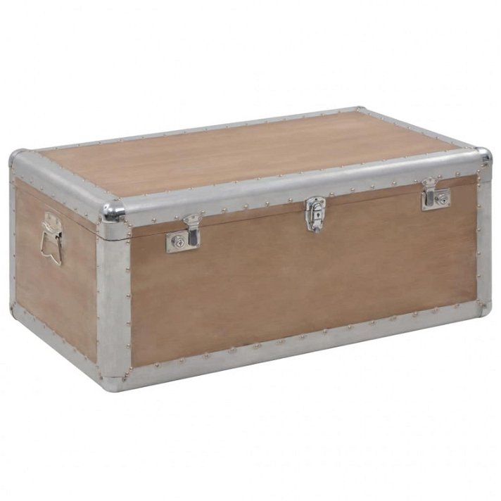 Baúl de madera de abeto maciza 91x40 cm Vida XL