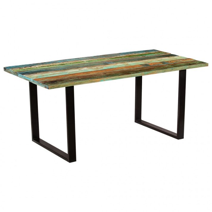 Mesa rectangular de madera reciclada sólida Vida XL