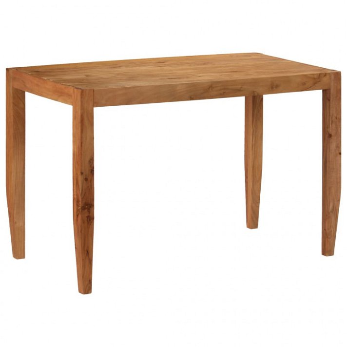 Mesa de comedor de madera maciza de acacia 120x60x78 cm marrón Vida XL