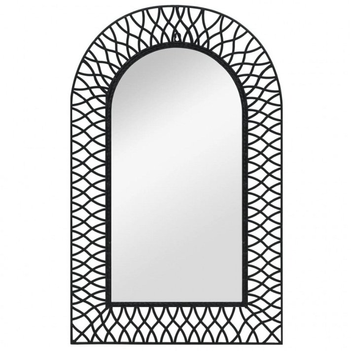 Espejo de pared con marco antiguo negro VidaXL