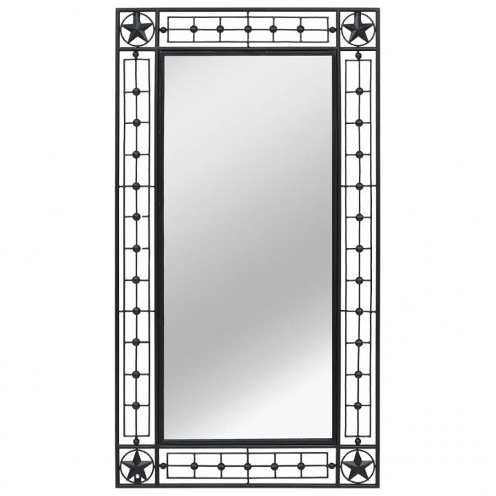 Espejo de pared con marco de diseño 60x110 cm negro VidaXL