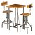 Set mesa y sillas de bar madera teca maciza reciclada 3 piezas Vida XL