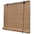 Persiana enrollable de bambú de 140 cm de ancho con fácil instalación y de acabado marrón Vida XL