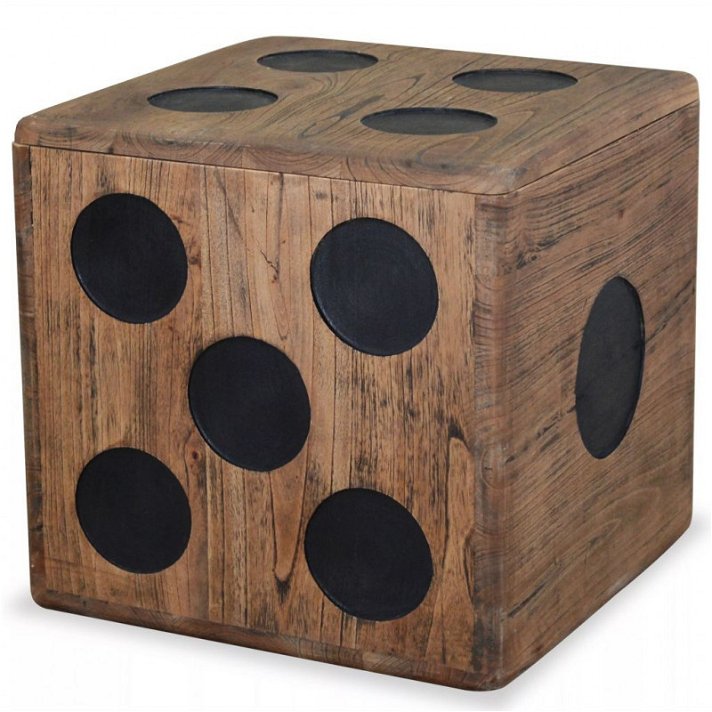Caja de madera mindi diseño dado 40x40 cm Vida XL