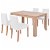 Table avec 4 chaises en bois aggloméré Vida XL