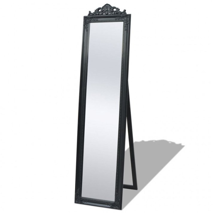 Espejo de pie estilo barroco 40x160 cm negro VidaXL