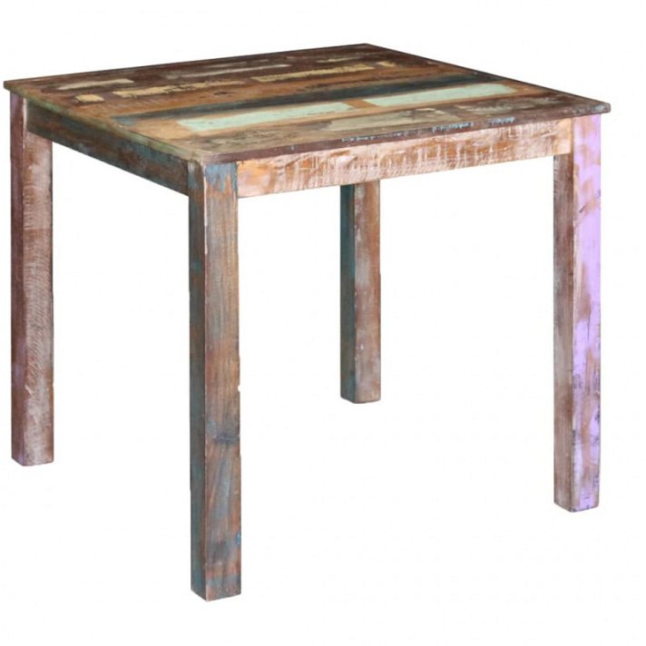 Mesa cuadrada de madera reciclada Vida XL