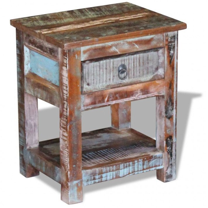 Table d'appoint en bois recyclé 43x33 Vida XL