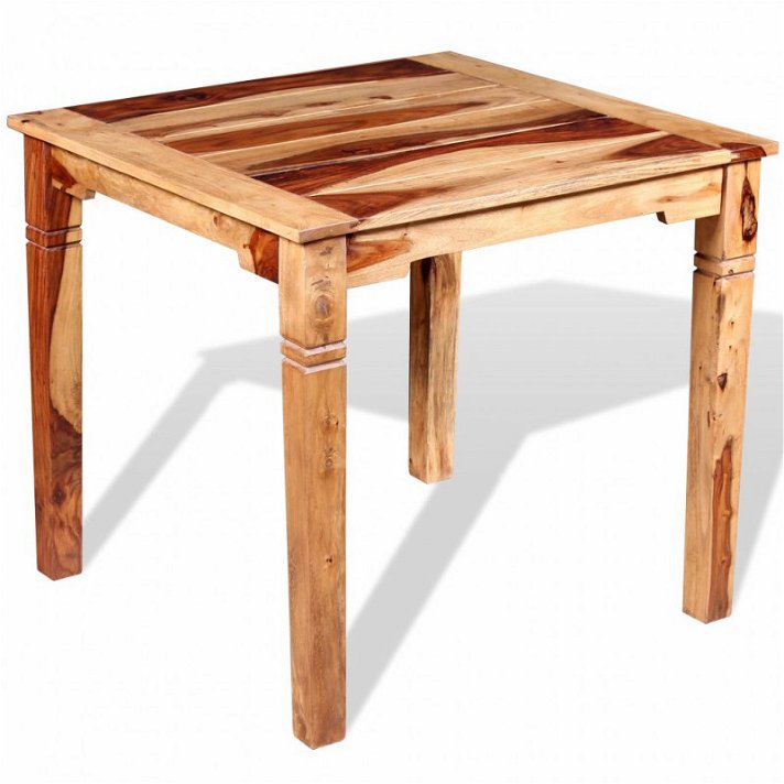 Mesa de sala de jantar de madeira maciça de sheesham Vida XL