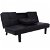 Canapé-lit 160x90 cm avec table pliante en bois de pin revêtu de simili-cuir noir Vida XL
