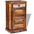 Zapatero de madera maciza reciclada con 4 estantes y 2 puertas estilo antiguo Vida XL
