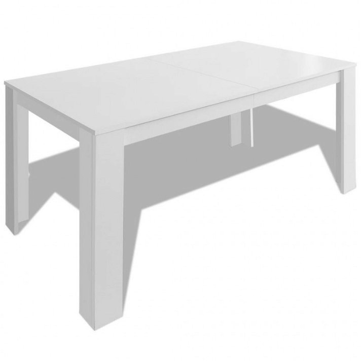 Mesa de madera aglomerada blanca Vida XL