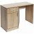 Mesa de 100 cm cor carvalho com gaveta e armário em aglomerado de madeira Vida XL