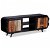 Mueble de tv 120x45 cm de madera reciclada con acabado en marrón y negro Vida XL