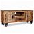 Mueble de TV con ruedas de 110x30 cm en madera de mango rugosa con puertas estantes y cajones Vida XL