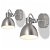 Pack de dos lámparas de pared color gris fabricadas en metal para bombillas E14 Vida XL