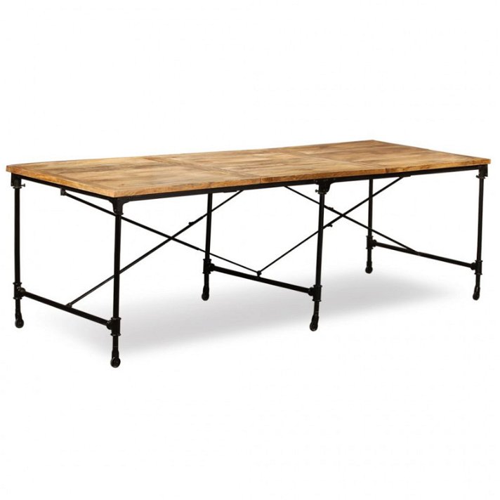 Tavolo rettangolare in legno massiccio di mango Vida XL