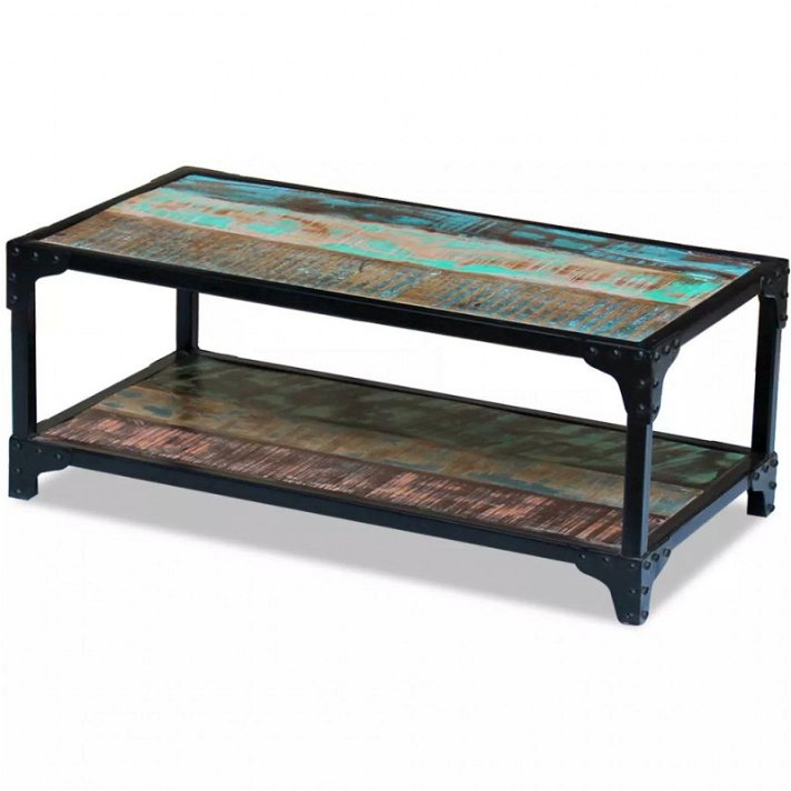 Tavolino in legno e ferro riciclato Vida XL