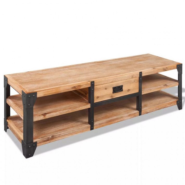 Mueble para TV de madera de acacia maciza 140x40x45cm Vida XL
