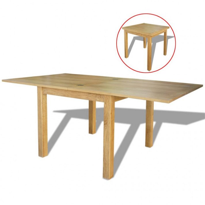 Table extensible fabriquée en chêne avec revêtement en MDF et en bois de 170 cm Vida XL