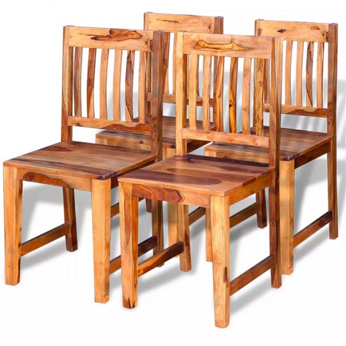 Pack de sillas de comedor de madera sheesham Vida XL
