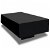 Mesa complementaria rectangular negro brillante 85 cm Vida XL