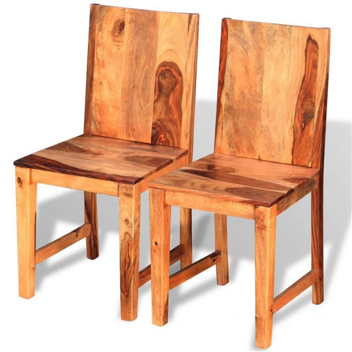 Conjunto de cadeiras para sala de jantar de sheesham e palissandro Vida XL