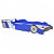 Cama infantil individual con forma de coche de carreras azul de MDF y madera 90x200 cm Vida XL