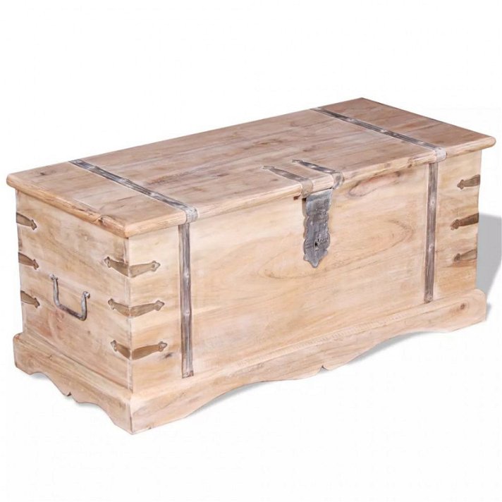 Cofre de madera de acacia 90x40x40 cm Vida XL