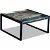 Tavolino quadrato in legno riciclato e ferro Vida XL