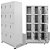Armoire de vestiaire à casiers fabriquée en acier de couleur grise de 90x180 cm VidaXL