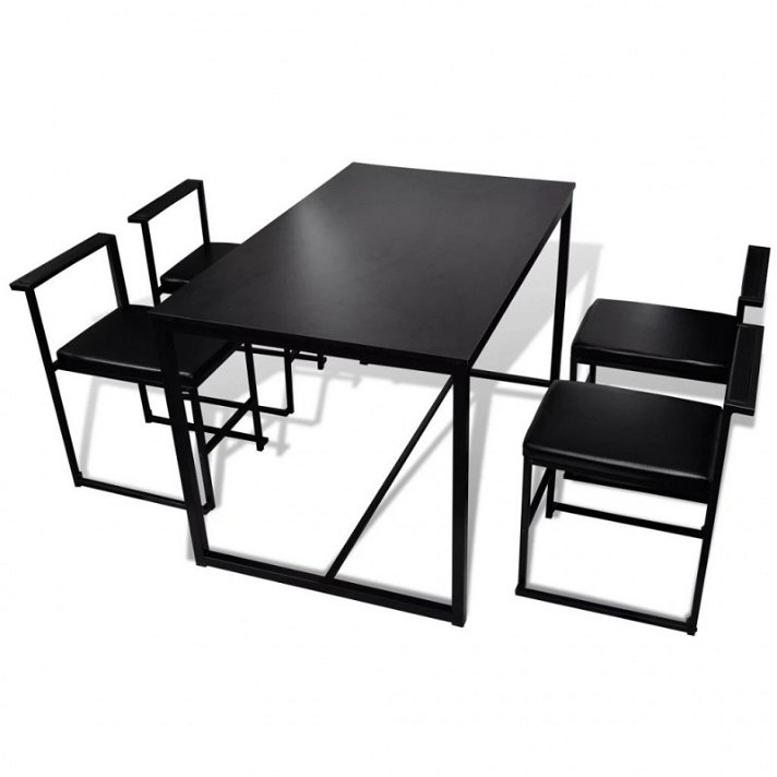 Conjunto de mesa e 4 cadeiras Vida XL