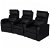 Divano reclinabile a 3 posti con struttura in legno LED e rivestimento in similpelle nera Vida XL