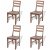 Conjunto de sillas para comedor fabricadas en madera de acacia color marrón Vida XL